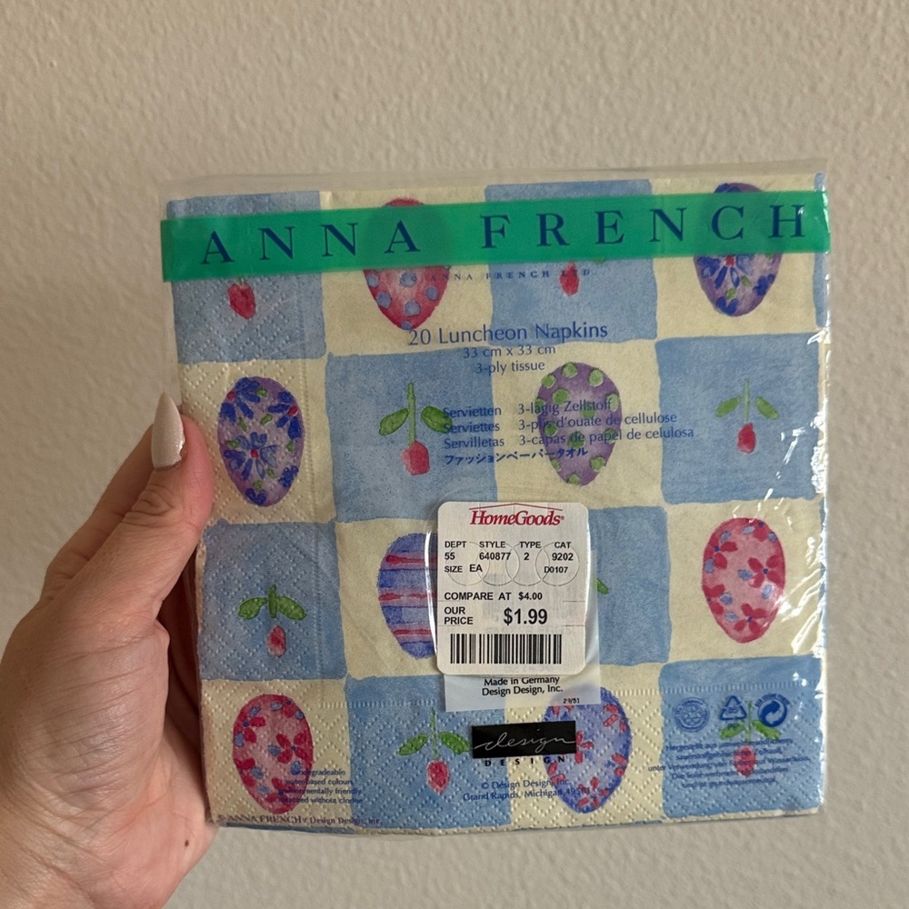 Anna French Easter Egg Napkins - Picture 2 of 2